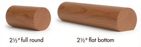 2250 American Cherry 2-1/4" Full Round or Round with Flat Bottom Handrail