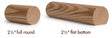 2250 Ash 2-1/4" Full Round or Round with Flat Bottom Handrail