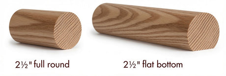 2250 Ash 2-1/4" Full Round or Round with Flat Bottom Handrail