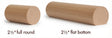 2250 Beech 2-1/4" Full Round or Round with Flat Bottom Handrail