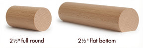 2250 Beech 2-1/4" Full Round or Round with Flat Bottom Handrail