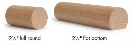 2250 Beech 2-1/4" Full Round or Round with Flat Bottom Handrail