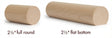 2250 Birch 2-1/4" Full Round or Round with Flat Bottom Handrail