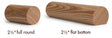 2250 Hickory 2-1/4" Full Round or Round with Flat Bottom Handrail