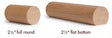 2250 2-1/4" Round (Full Round or Flat Bottom) Red Oak Handrail