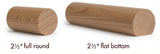 2250 White Oak 2-1/4" Full Round or Round with Flat Bottom Handrail
