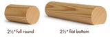 2250 Yellow Pine 2-1/4" Full Round or Round with Flat Bottom Handrail