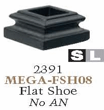 2391 19mm Iron Flat Shoe no set screw
