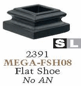 2391 19mm Iron Flat Shoe no set screw