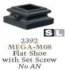2392 19mm Flat Shoe with set screw