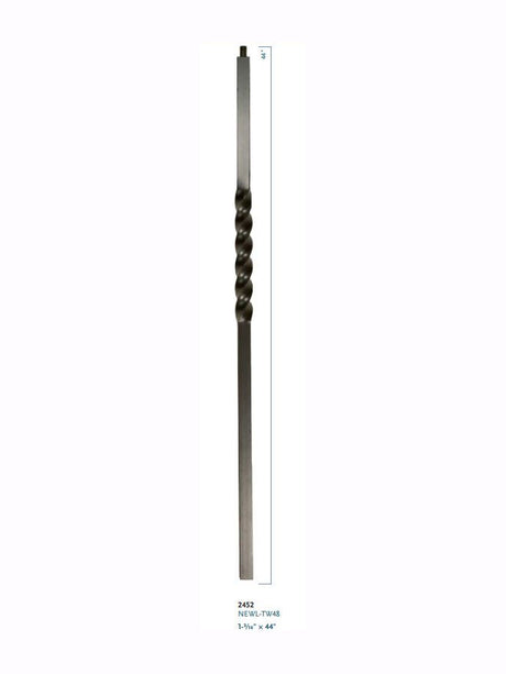 2452 Single Twist Iron Newel Post