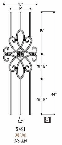 2491 Three-Legged Decorative Panel