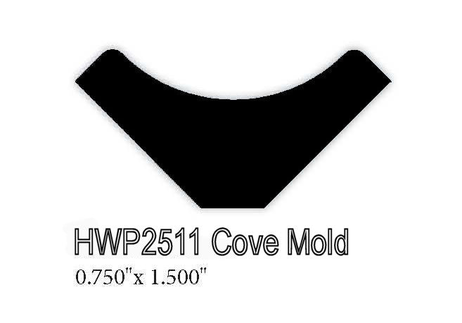 2511 .75" x 1.5" Cove Molding