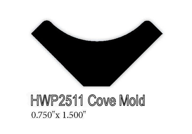 2511 .75" x 1.5" Cove Molding
