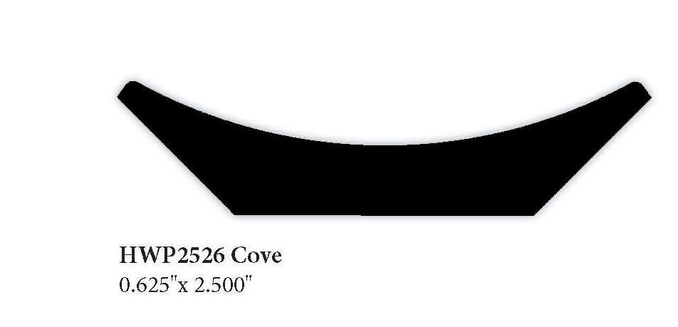 2526 0.625" x 2.5" Cove Molding