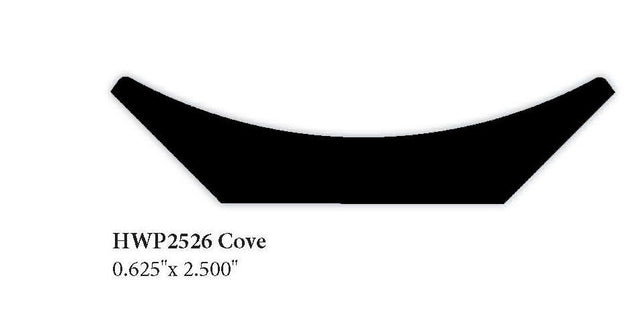 2526 0.625" x 2.5" Cove Molding
