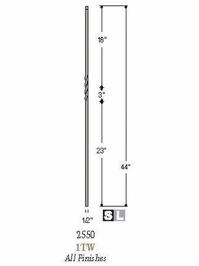 2550-LT Lite Single Twist Balusters