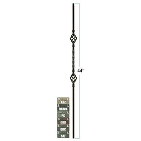 2553 1/2" x 44 Two Basket One Twist Stair Baluster