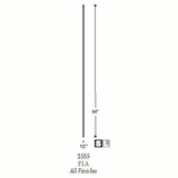 2555 1/2" x 44" Plain Stair Baluster Dimensional Information