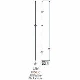 2556 1/2" Single Knuckle Stair Baluster, Dimensions