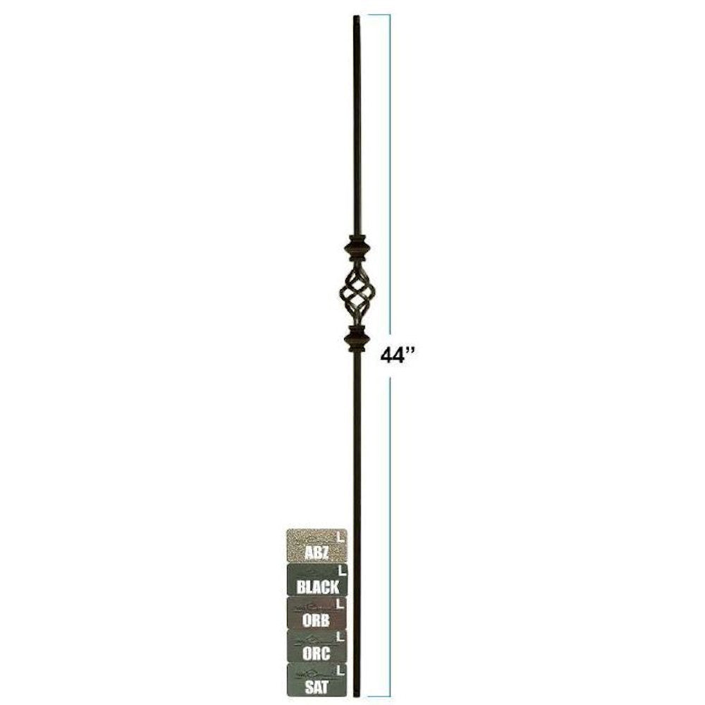 2558 1/2" x 44" Double Knuckle with Basket Stair Baluster