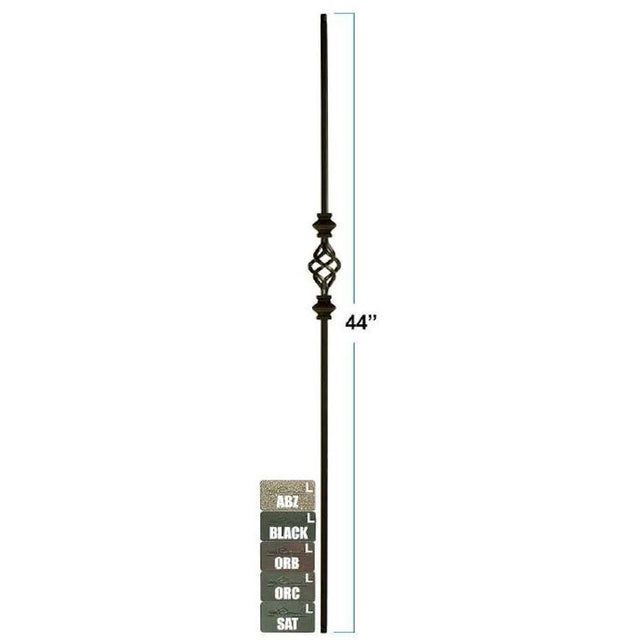 2558 1/2" x 44" Double Knuckle with Basket Stair Baluster