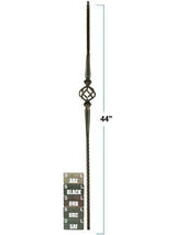 M16044 Single Basket Double with two Spoons and Knuckles Iron Baluster