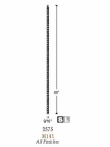 M14344 Straight Hammered Bar Iron Baluster