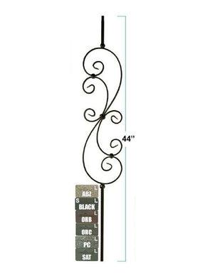 2580-LT Lite Large Tubular Steel Feather S-Scroll, 12mm