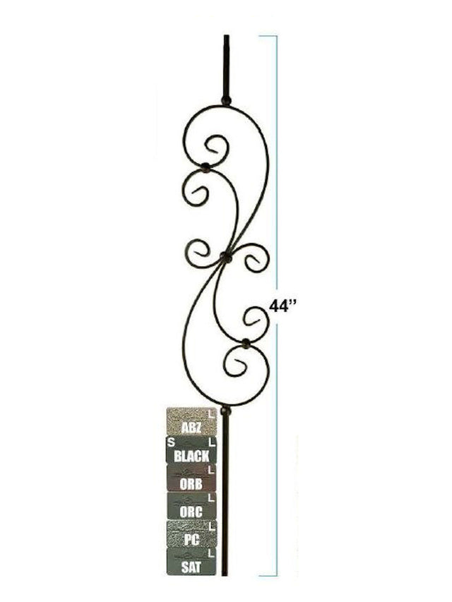 2580-LT Lite Large Tubular Steel Feather S-Scroll, 12mm