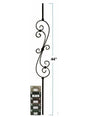 2581 Skinny S-Scroll, Solid Wrought Iron, 5-1/2-inch wide, 12mm
