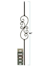 2575-LT Lite Small Scroll in tubular steel, 5-1/2-inch wide, 12mm