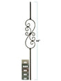 2575-LT Lite Small Scroll in tubular steel, 5-1/2-inch wide, 12mm