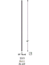 2595 Plain Round Bar Tubular Steel Baluster