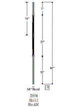 2596 M65244 Venetian Fluted Bar