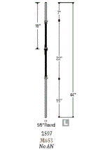 M65344 Venetian Fluted Bar with Knuckle