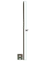 2650 Single Twist Knee Wall Baluster