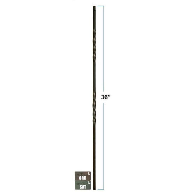 2651 Double Twist 36" Knee Wall Balusters