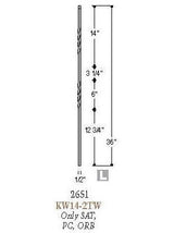 KW14-2TW LITE Double Twist Knee Wall Baluster