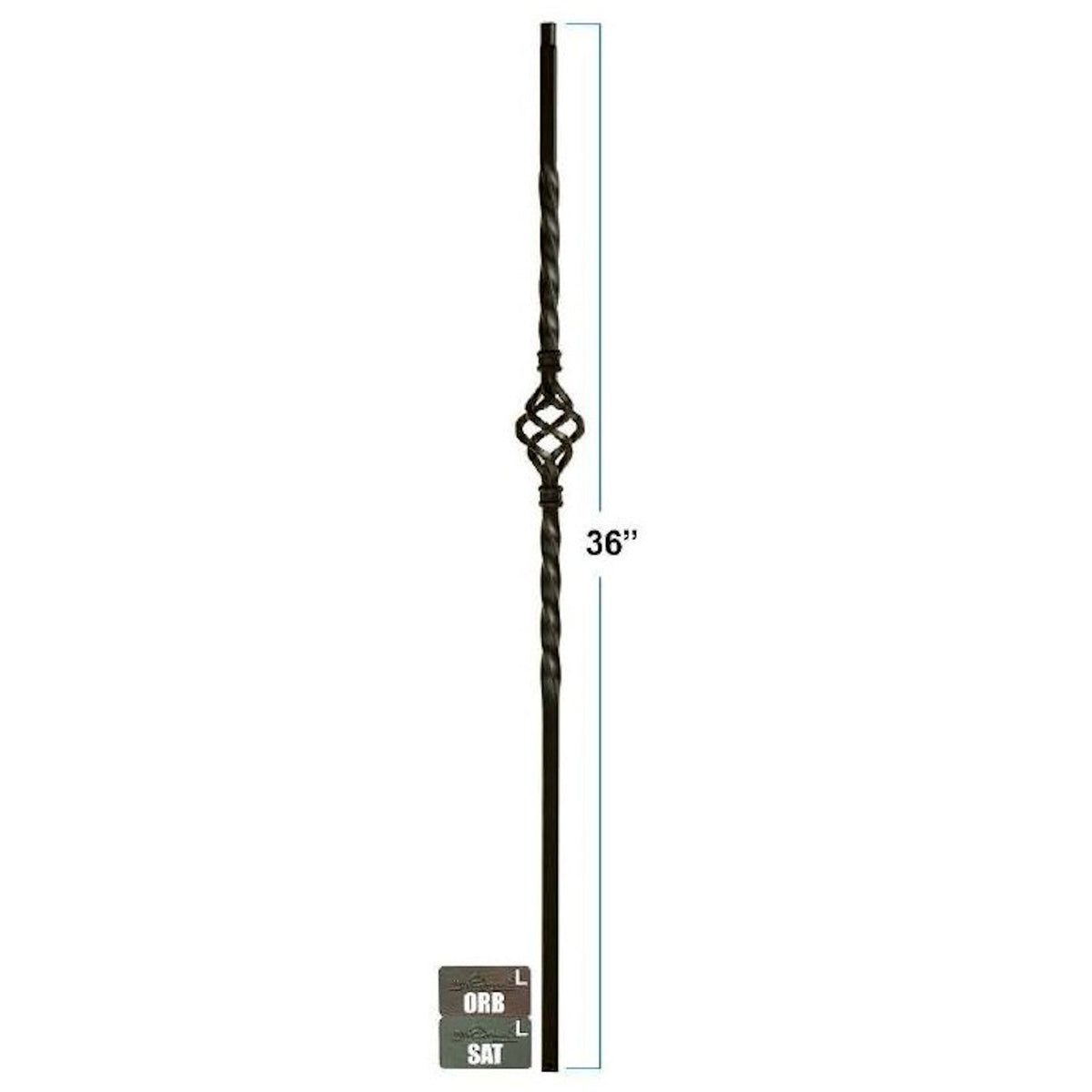 2652 1/2" x 36" Single Basket Knee-Wall Stair Baluster