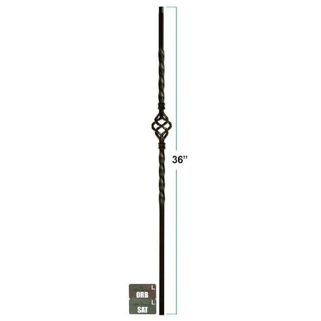 2652 1/2" x 36" Single Basket Knee-Wall Stair Baluster