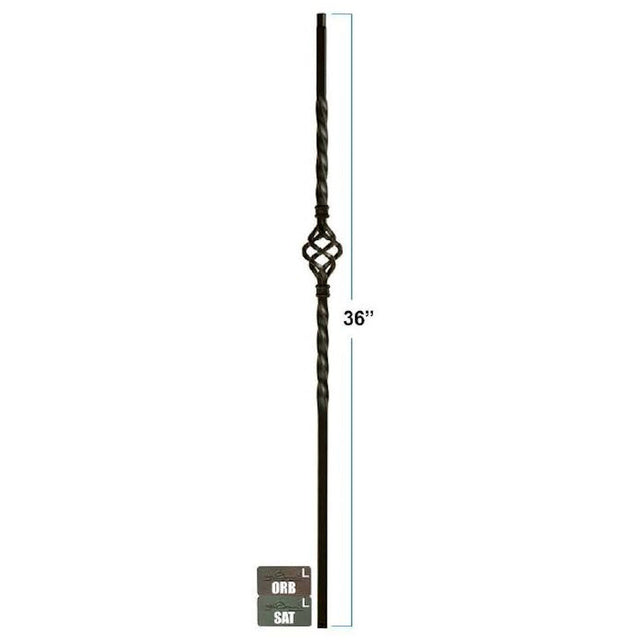 2652 1/2" x 36" Single Basket Knee-Wall Stair Baluster