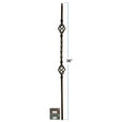 2653 1/2" x 36" Double Basket Knee-Wall Stair Baluster