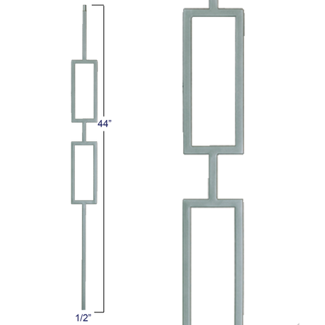 2671 M438 Double Square Panel Liberty Baluster