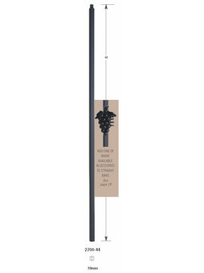 2700 Large 19mm Hollow Plain Bar Baluster