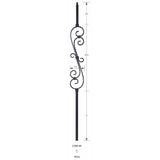 2708 Large 19mm Feathered S-Scroll Hollow Baluster
