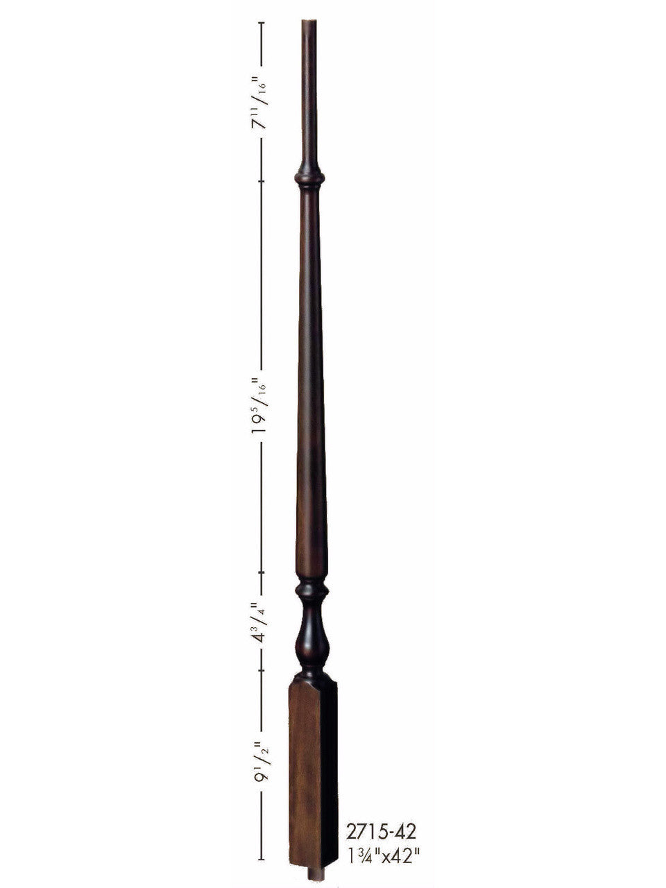 2715 42LB Plain Ohio Regency Stairways Baluster