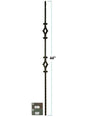 2761 Double Window Mediterranean Hammer Iron Baluster