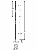R60244 Double Urn Round Victorian Iron Baluster