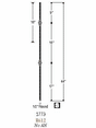 2773 Double Victorian Round Iron Baluster Dimensional Information